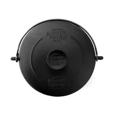 Imagem de Caldeirão Bojudo Tampa E Alça Ferro Panela Mineira 14cm 2l