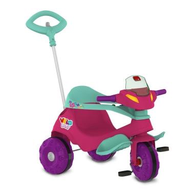 Imagem de Triciclo Velobaby Passeio E Pedal Rosa Bandeirante