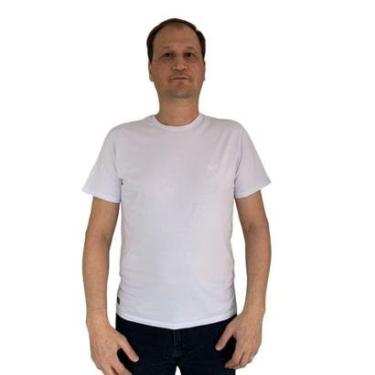 Imagem de Camiseta Sallo Manga Curta Malha Fragrance Slim Branca 1158 - Branco GG-Masculino