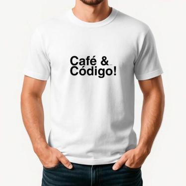 Imagem de Camiseta Masculina Algodão Premium Geek Código & Café-Masculino