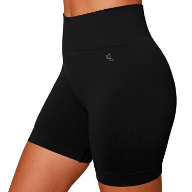 Imagem de Shorts Fitness Benévola Poliamida Academia Sem Costura Leg Legging Sem Transparência Treino Corrida-Feminino