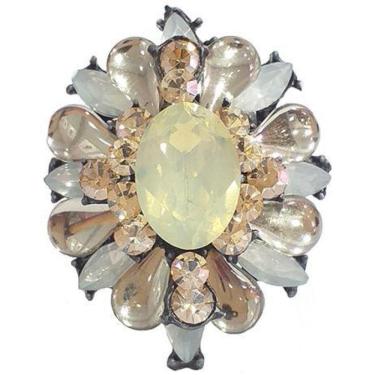 Imagem de Anel Armazem Rr Bijoux Cristais Coloridos Grafite