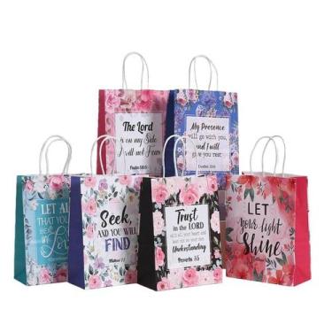 Imagem de Sacos de papel Kraft, pacote com 24 cartas em alumínio para o Dia dos 