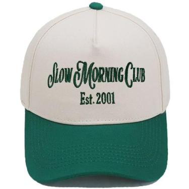 Imagem de Boné de beisebol, chapéu liso de algodão com bordado Slow Morning - Yi