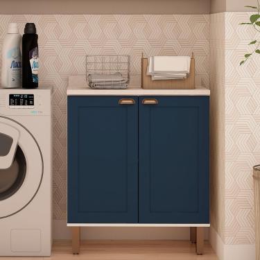 Imagem de Balcão De Cozinha Genialflex Iluminata 80cm Sem Tampo Br Az