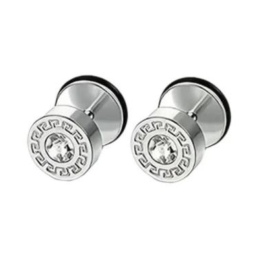 Imagem de Brincos Masculinos De Aço Inoxidável Com Zircônia Cúbica, 1-5 Pares, J