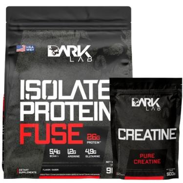 Imagem de Creatina Pura 500g + Isolate Protein Fuse 900g Dark Lab, Cookies