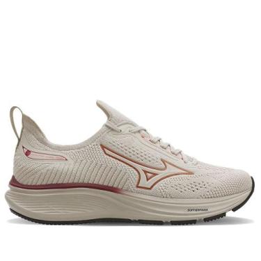 Imagem de Tênis Feminino Mizuno Cool Ride 3 SoftierFoam Off White/Rosa, Off whit