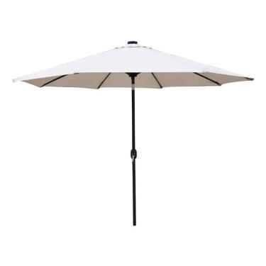 Imagem de Ombrelone Central Bege 300cm Aco E Poliester Com Led Solar
