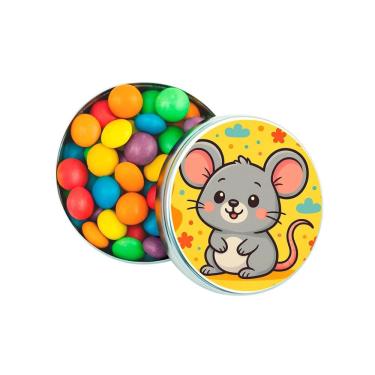 Imagem de Latinha Lembrancinha Personalizada Ratinho Fofo