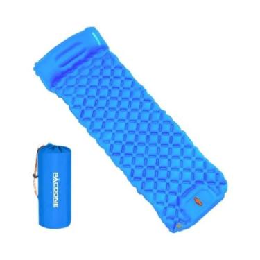 Imagem de Colchão Inflável Ultraleve Para Camping Com Almofadas E Bomba Embutida