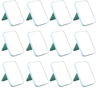 Imagem de Kit 12 Espelho de Mesa para penteadeira maquiagem atacado Cor:Azul - F