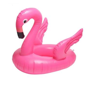Imagem de Boia Infantil Bebe Flamingo Fralda Inflável 70cm Rosa