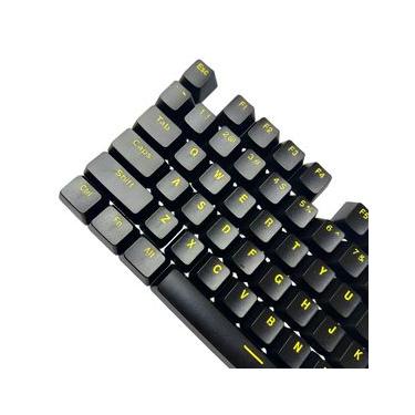 Imagem de Kit Keycaps PBT Double Shot - Preto com Amarelo
