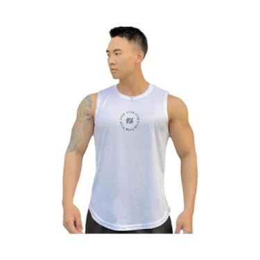 Imagem de Camiseta Sem Mangas Masculina Para Fitness, Top De Malha Para Treino N