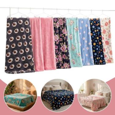 Imagem de Manta Casal Estampada Microfibra Soft 200 X 180 Toque Aveludado e Suav