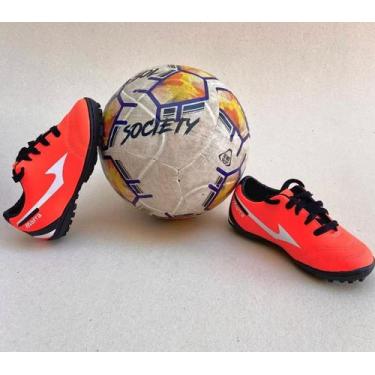 Imagem de Chuteira infantil marra do 24 ao 33, Laranja society, 29