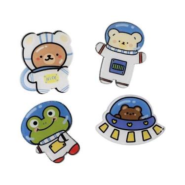 Imagem de Bottons De Acrilico Sestini Studio - Astronautas Pet