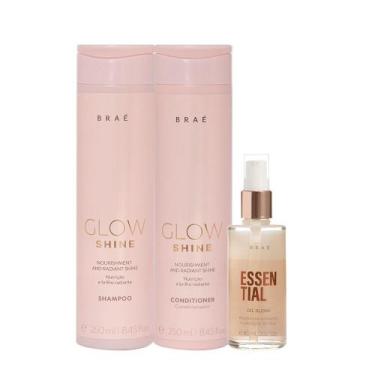 Imagem de Kit Braé Glow Shine Home Care e Essential Oil Blend (3 Produtos)