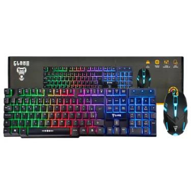 Imagem de Kit Teclado Abnt2 LED Rainbow Anti-ghosting + Mouse 4 Botões 2400dpi Blacknox Gamer Clanm