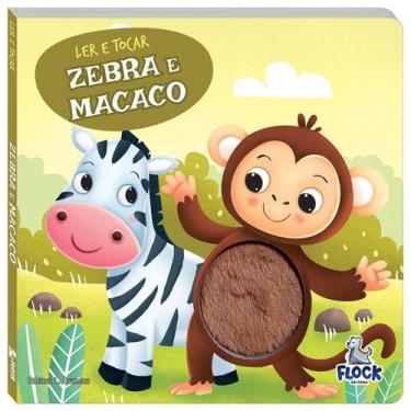 Imagem de Ler e tocar - zebra e macaco - Flock Editora, 3