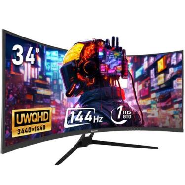 Imagem de Monitor Gawfolk 34" Ultrawide Curvo 144Hz UWQHD