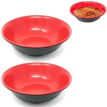 Imagem de 2 Tigelas Bowl Melamina Oriental Restaurante Japones 750ml - Impo