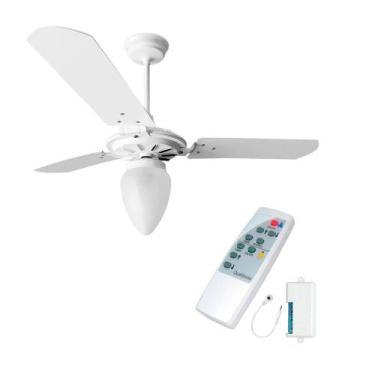 Imagem de Kit ventilador teto rico motor potente ventex c/ controle remoto, Bran