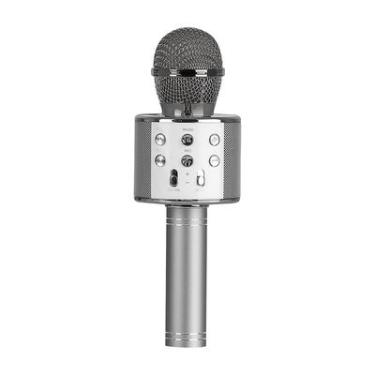 Imagem de Microfone Infantil Bluetooth Star Voice Zoop Toys ZP00994 Prata com Caixa de Som e Efei...