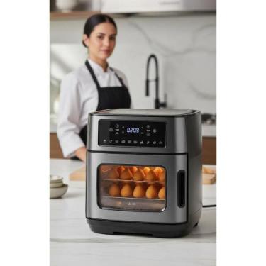 Imagem de Fritadeira Elétrica Oven 12L 1800W Inox Cesto 4.5L 4 em 1 - Congratula
