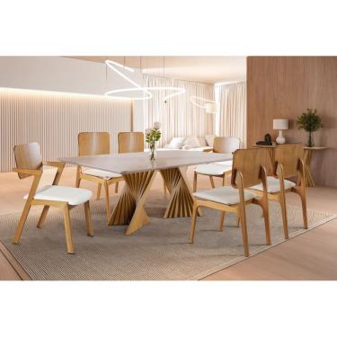 Imagem de Sala de Jantar Madeira Maciça 6 Cadeiras - Lótus - Harmonia