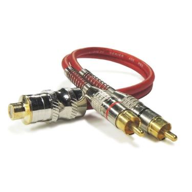 Imagem de Cabo RCA Y para Áudio Series 400 Pro Vermelho 20CM com Condutores em Cobre para Som Aut...