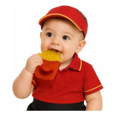 Imagem de Mordedor Infantil Gel Batata Frita Resfriável Dentição Colorido Sortid