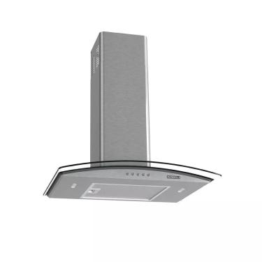Imagem de Coifa de Parede Nardelli Clean Kromanox 60cm Vidro Curvo com Exaustor e Depurador Inox 220V
