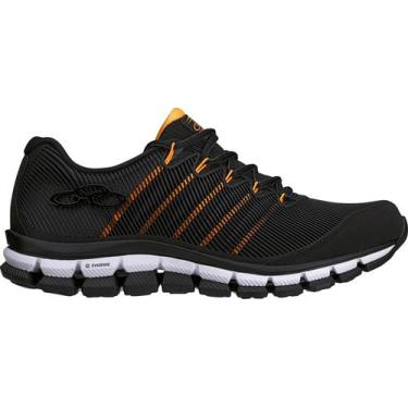 Imagem de Tênis masculino olympikus dynamic caminhada academia, Preto, Laranja, 