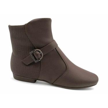 Imagem de Bota Feminina Cano Curto Piccadilly 250242 Rasteira, Cafe, 36