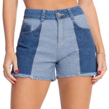 Imagem de Shorts biotipo jeans feminino mom denin block ref.28373, 36, Azul