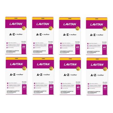 Imagem de Kit 8 Vitamina Lavitan A-Z Mulher Polivitamínico 60Cpr-Cimed