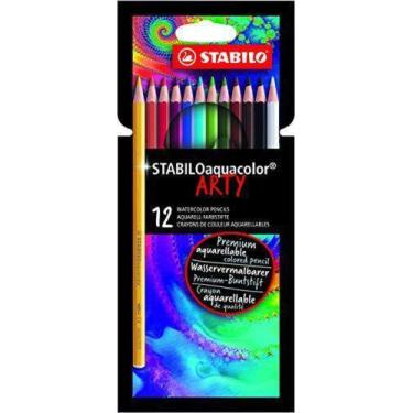 Imagem de Lápis de Cor Aquarelável Stabilo Aquacolor Arty 12 Cores