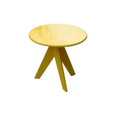 Imagem de Mesa Auxiliar Redonda - Tommy Design - Dinepell, Amarelo