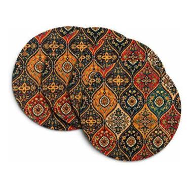 Imagem de Sousplat Arabesco Marroquino 33cm Kit 4 Pçs Estilo Boho Chic Boho Chic