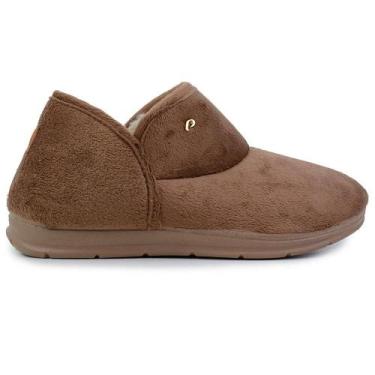 Imagem de Pantufa Feminina Pegada Atoalhada Marrom Terra - 266019, 38, Marrom