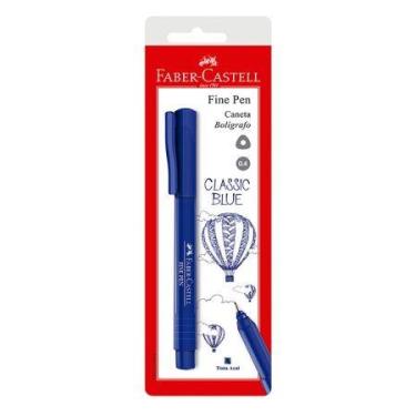 Imagem de Caneta hidrográfica Fine Pen Azul SM/FPBAZZF com 1 unidade - Faber-Cas