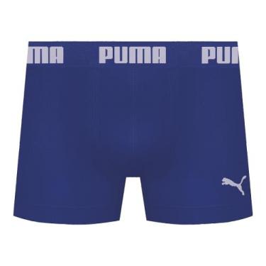 Imagem de Cueca Puma Boxer Sem Costura, M, Azul
