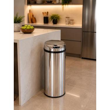 Imagem de Lixeira Automática Inox 42 Lts Premium Sensor Banheiro Kzi - Kazalinda
