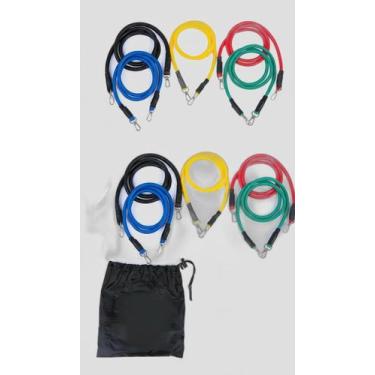 Imagem de Kit Elástico Extensor 11 Peças Treino Funcional - Congratulations Stor