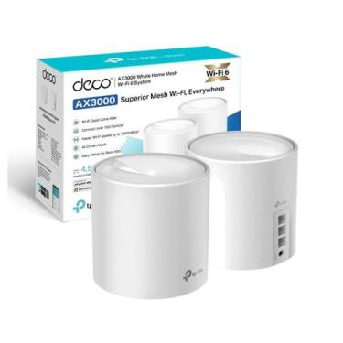 Imagem de Roteador Ax3000 Mesh Wifi 6 Deco X50 Gigabit Dual Band Branco 2 Pack T