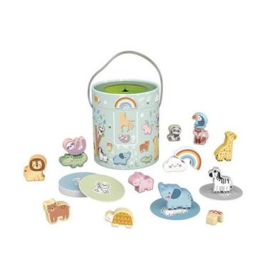 Imagem de Cozinha Infantil Batedeira Madeira Utensílios Educativo Brinquedo Cole