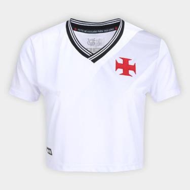 Imagem de Camiseta Cropped Vasco Orgulho Da Colina Feminina - VG, Branco, G