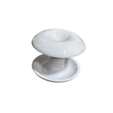 Imagem de Puxador Resina para Porta de Vidro Concha 110mm Branco - RSR